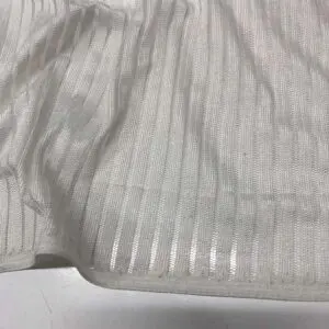 Desenli Tül Kumaş Kırık Beyaz