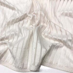 Desenli Tül Kumaş Kırık Beyaz