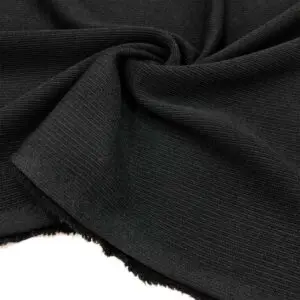 Fitilli Triko Kumaş Siyah Fitilli Triko Kumaş Siyah