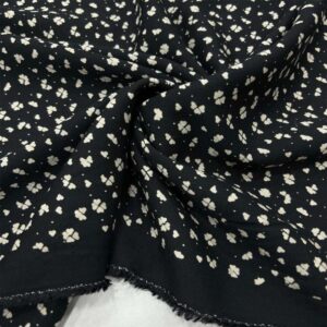 Desenli Belmando Viskon Kumaş Siyah Desenli Belmando Viskon Kumaş Siyah