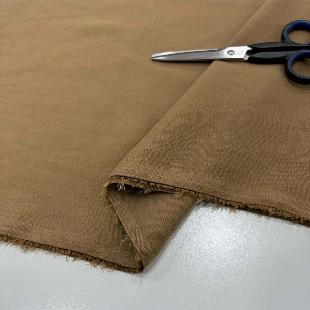 Taşlanmış Keten Kumaş Camel Taşlanmış Keten Kumaş Camel