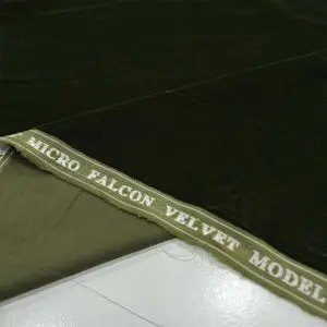 İpek Kadife Kumaş Haki Yeşil