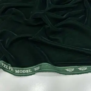 İpek Kadife Kumaş Zümrüt Yeşil