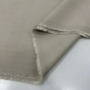 Taşlanmış Floş Keten Kumaş Bej