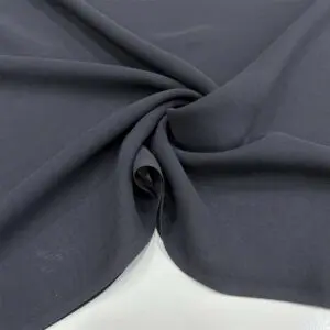 %100 İpek Krep Şifon Kumaş Gri