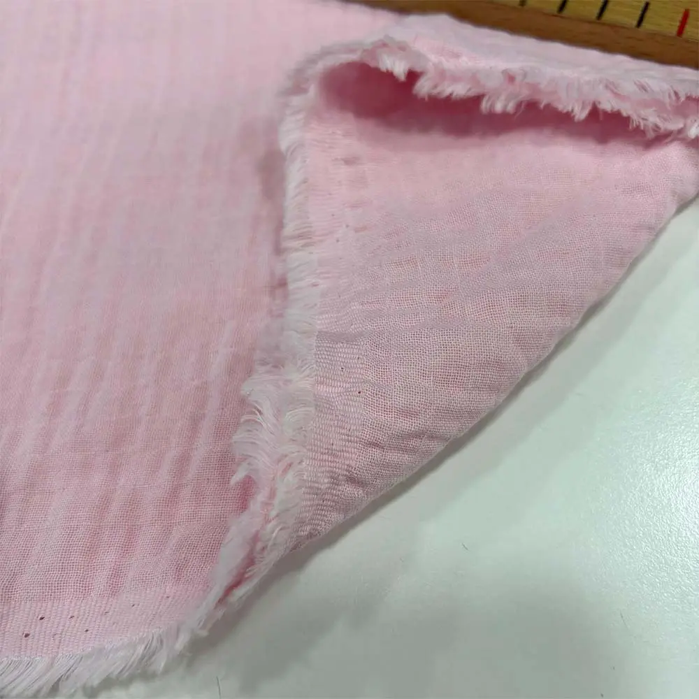 Çift Kat Müslin Kumaş Bebek Pembesi