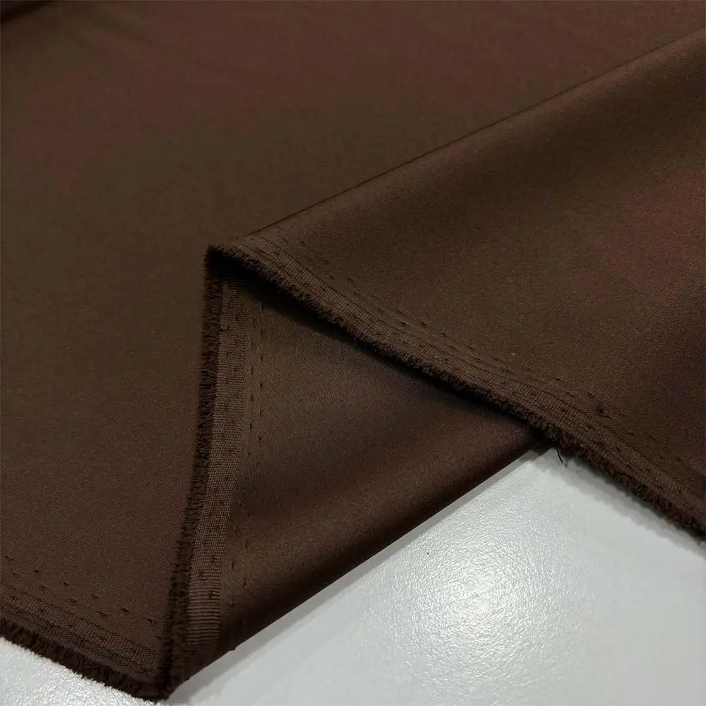 Asetat Saten Kumaş Kahverengi