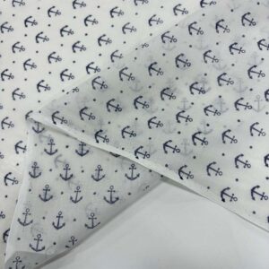 Çapa Desenli Tülbent Kumaş