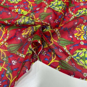 Desenli Tülbent Kumaş Desenli Tülbent Kumaş