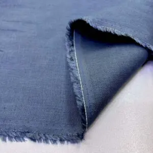 Ham Keten Kumaş İndigo Mavi
