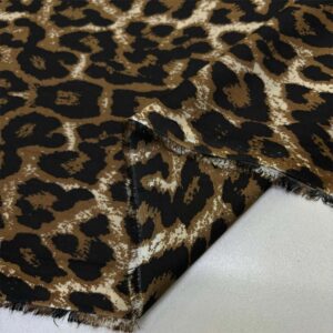 Leopar Desenli Viskon Kumaş