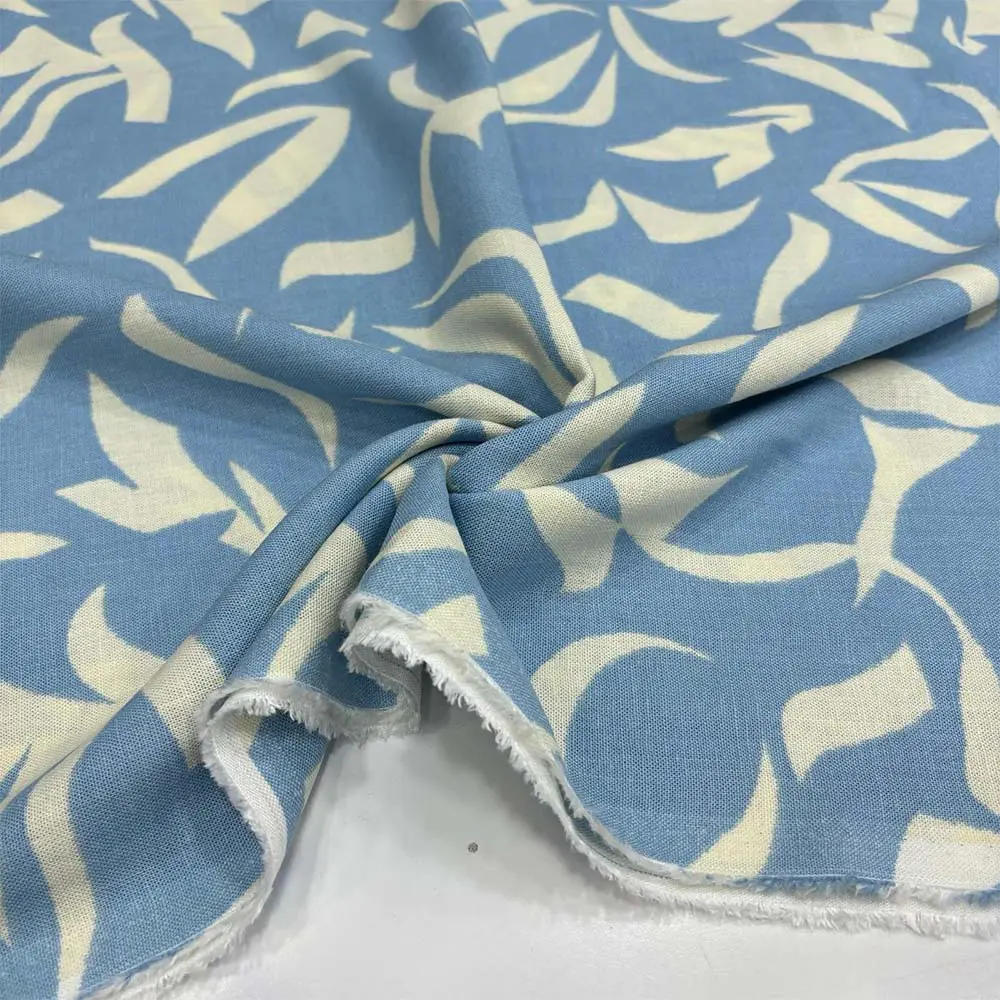 Desenli Ham Keten Kumaş