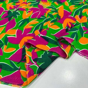 Desenli Krep Empirme Kumaş