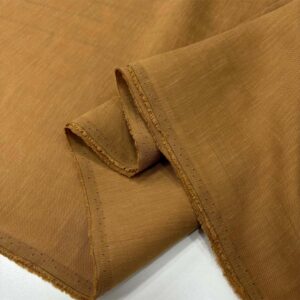 Taşlanmış Floş Keten Kumaş Hardal