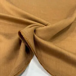 Taşlanmış Floş Keten Kumaş Hardal