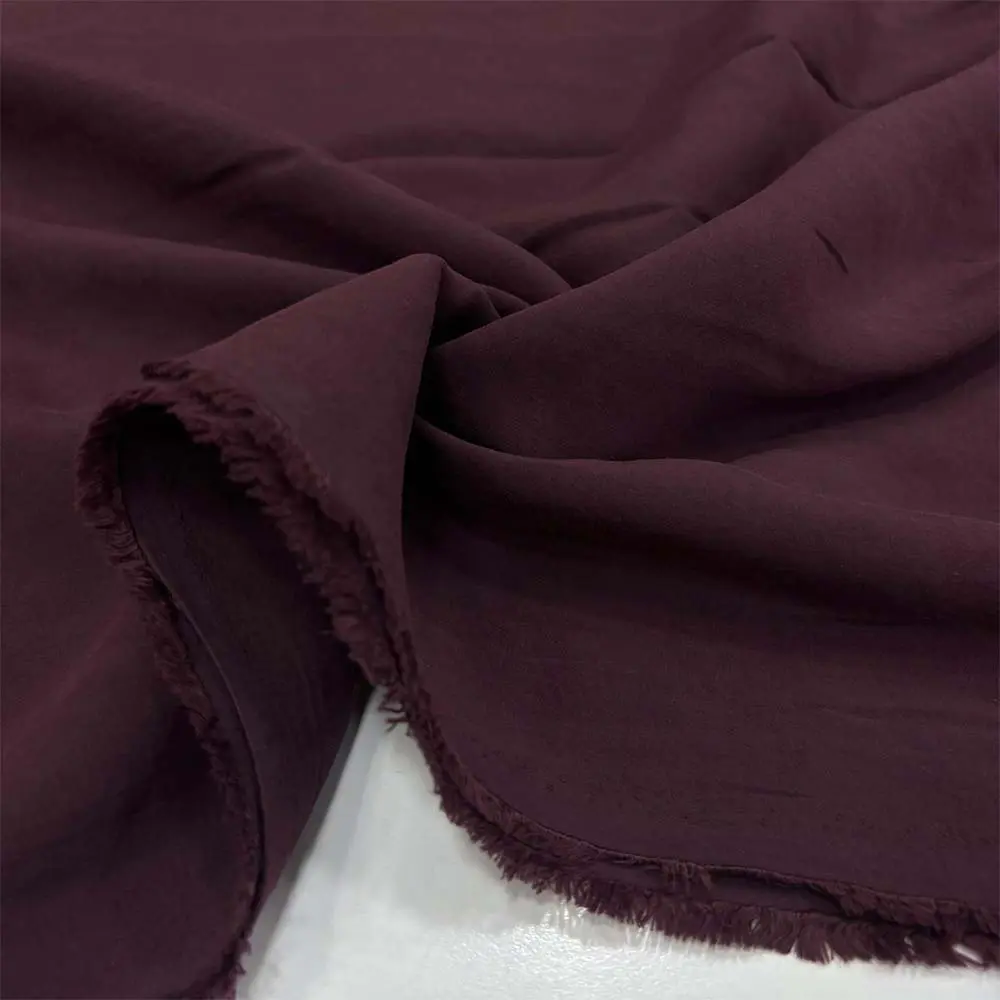 Taşlanmış Floş Keten Kumaş Koyu Bordo Taşlanmış Floş Keten Kumaş Koyu Bordo