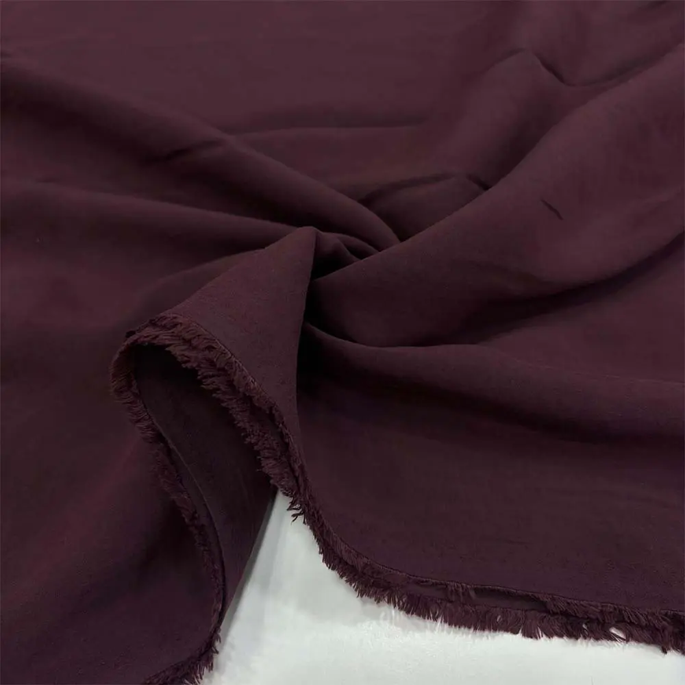 Taşlanmış Floş Keten Kumaş Koyu Bordo Taşlanmış Floş Keten Kumaş Koyu Bordo