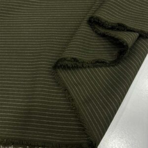 Çizgili Poliviskon Kumaş Haki