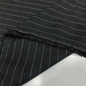 Çizgili Poliviskon Kumaş Koyu Gri