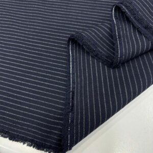 Çizgili Poliviskon Kumaş Lacivert