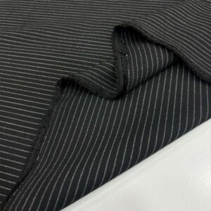 Çizgili Poliviskon Kumaş Siyah