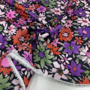 Desenli Fitilli Kadife Kumaş