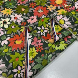 Desenli Fitilli Kadife Kumaş