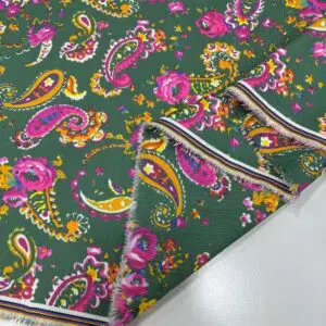 Desenli Fitilli Kadife Kumaş