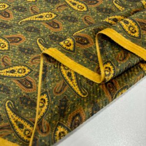 Desenli Fitilli Kadife Kumaş