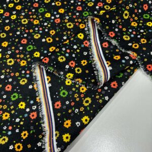 Desenli Fitilli Kadife Kumaş