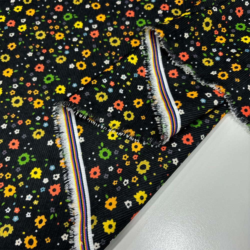 Desenli Fitilli Kadife Kumaş Desenli Fitilli Kadife Kumaş