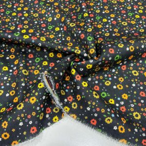 Desenli Fitilli Kadife Kumaş