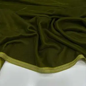 İpek Kadife Kumaş Açık Haki Yeşili