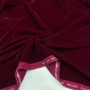 İpek Kadife Kumaş Bordo