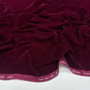 İpek Kadife Kumaş Bordo
