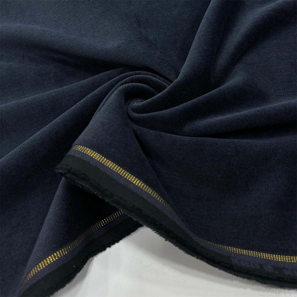 Kendinden Desenli Cotton Kadife Kumaş Lacivert Kendinden Desenli Cotton Kadife Kumaş Lacivert