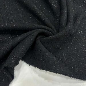 Simli Şanel Kumaş Siyah