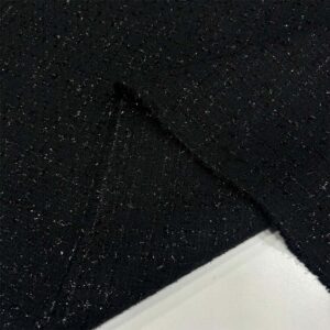 Simli Şanel Kumaş Siyah