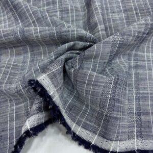 Çizgili Pamuk Keten Kumaş Gri Çizgili Pamuk Keten Kumaş Gri