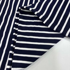 Çizgili Penye Kumaş Lacivert