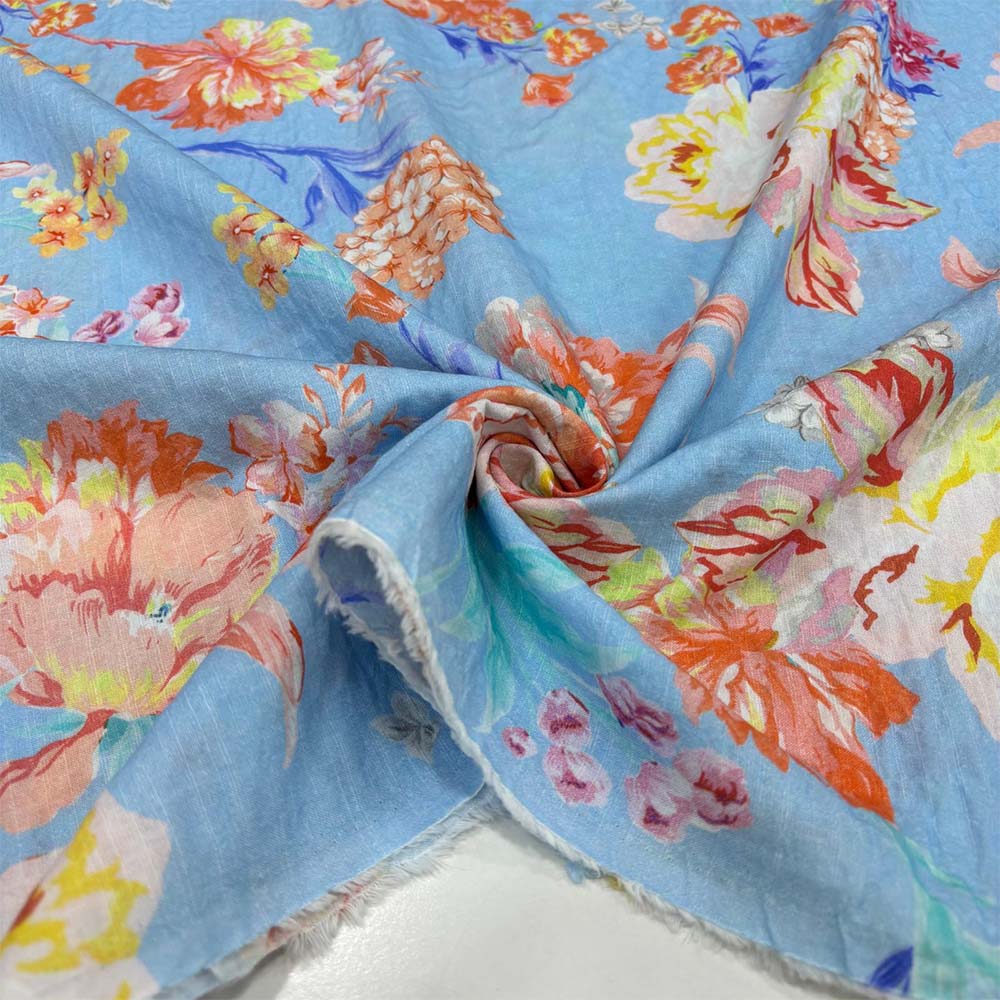 Desenli Pamuk Keten Kumaş Desenli Pamuk Keten Kumaş