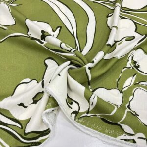 Desenli Viskon Keten Kumaş Desenli Viskon Keten Kumaş