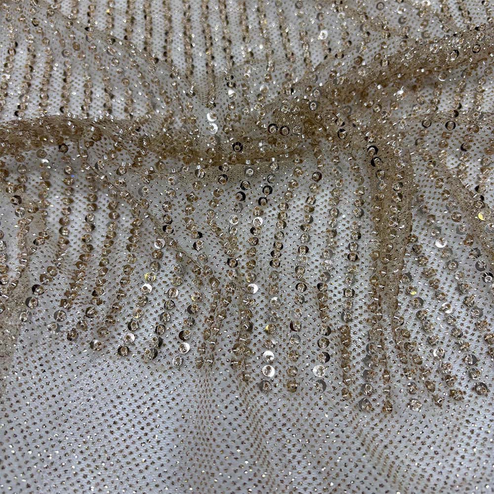 Taşlı Dantel Kumaş Gold Taşlı Dantel Kumaş Gold