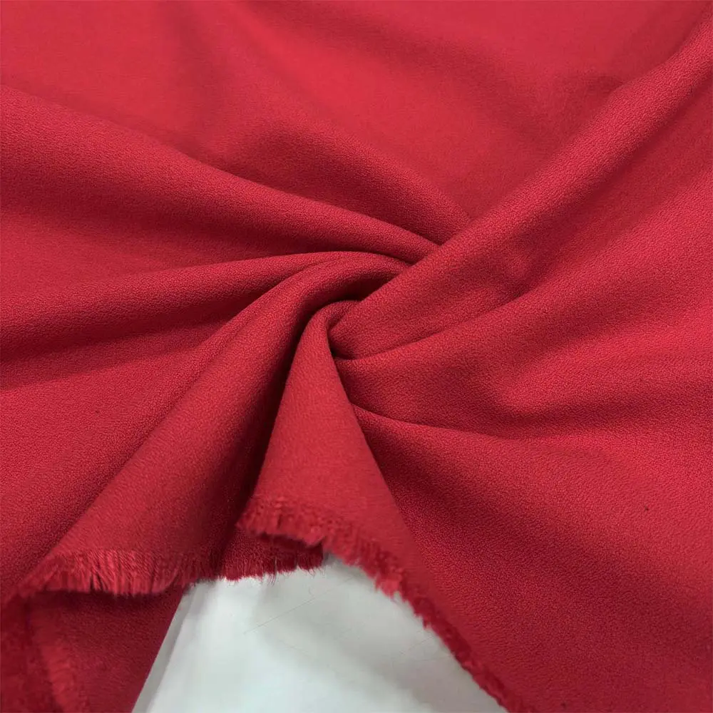 Yün Jourjet Krep Kumaş Kırmızı