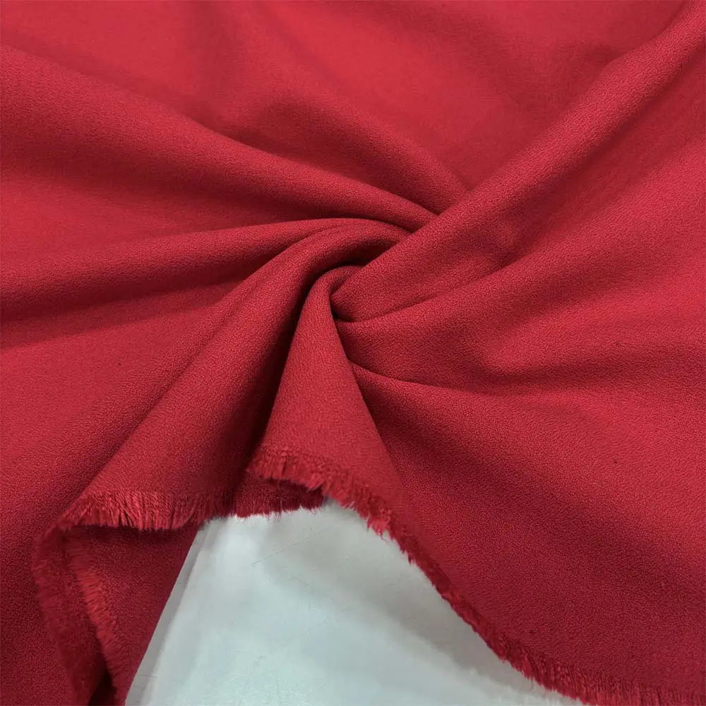 Yün Jourjet Krep Kumaş Kırmızı