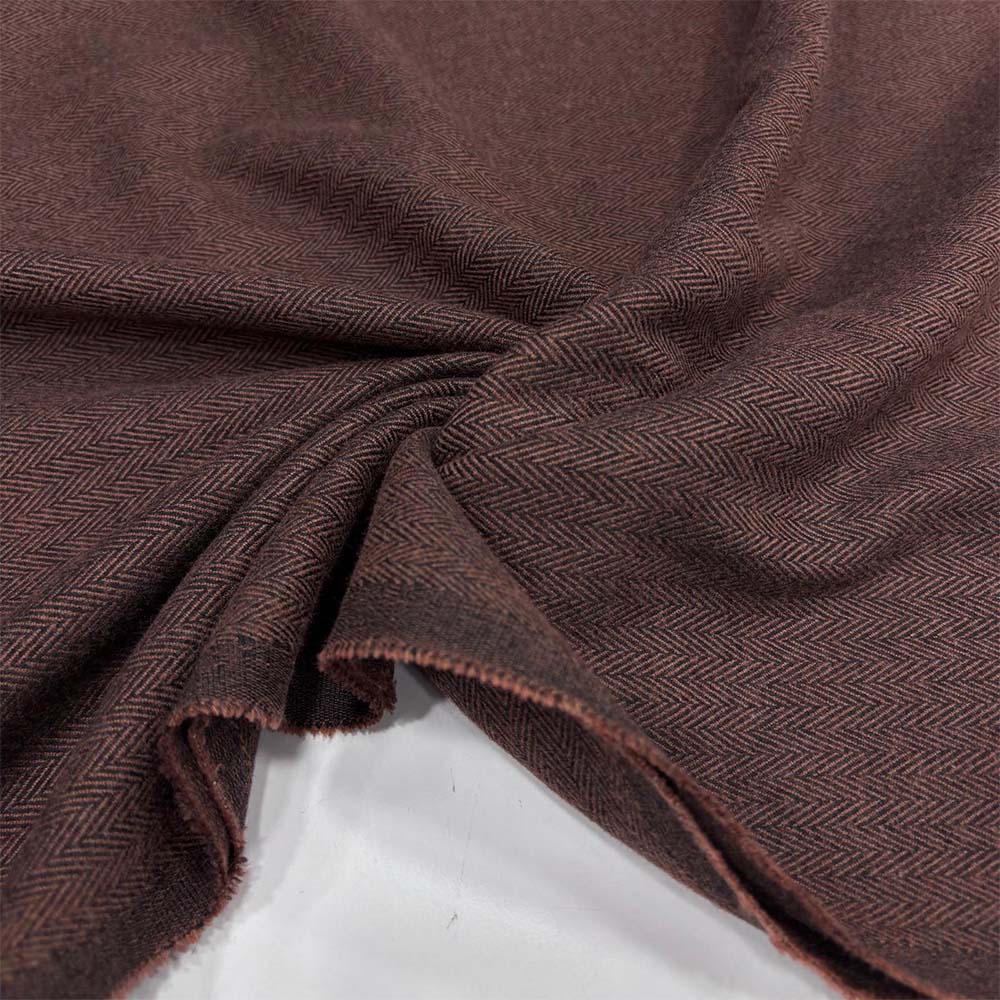 Balıksırtı Flanel Kumaş Kahverengi Balıksırtı Flanel Kumaş Kahverengi