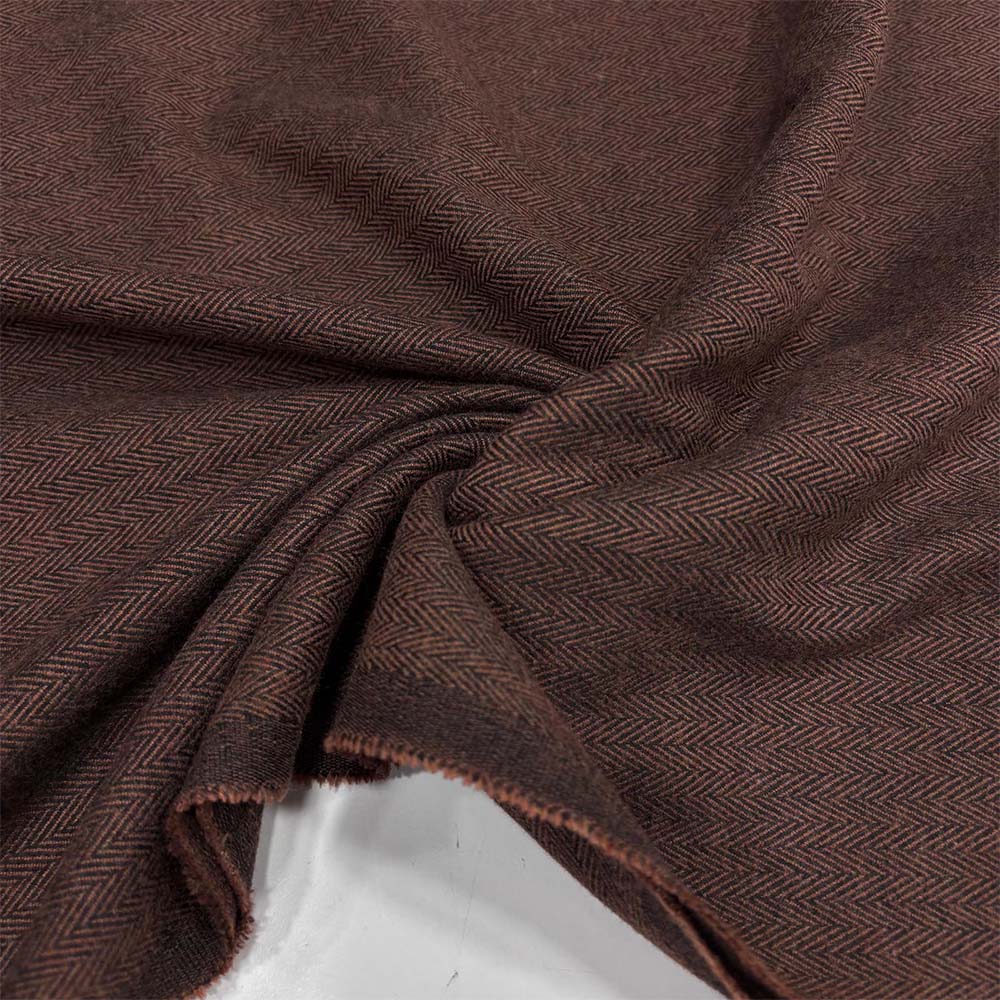 Balıksırtı Flanel Kumaş Kahverengi Balıksırtı Flanel Kumaş Kahverengi