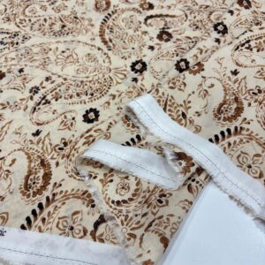 Desenli İpek Vual Kumaş