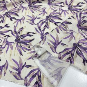 Desenli İpek Vual Kumaş