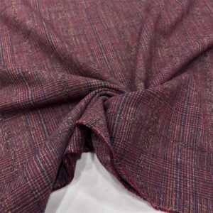 Ekose Flanel Kumaş Bordo